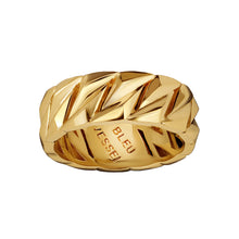 Load image into Gallery viewer, 14K Solid Gold Cuban Facet Ring by Bleu Vessel (7MM)