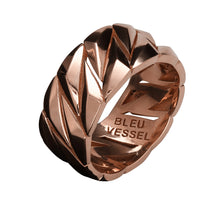 Load image into Gallery viewer, 14K Solid Gold Cuban Facet Ring by Bleu Vessel (10MM)