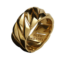 Load image into Gallery viewer, Gold Vermeil Cuban Facet Ring by Bleu Vessel (10MM)