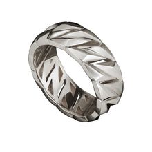 Load image into Gallery viewer, Sterling Silver Cuban Facet Ring by Bleu Vessel (7MM)