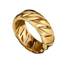 Load image into Gallery viewer, 14K Gold Plated Cuban Facet Ring by Bleu Vessel (7MM)