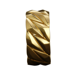14K Solid Gold Cuban Facet Ring by Bleu Vessel (10MM)