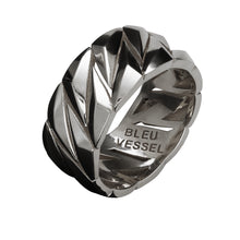 Load image into Gallery viewer, Sterling Silver Cuban Facet Ring by Bleu Vessel (10MM)