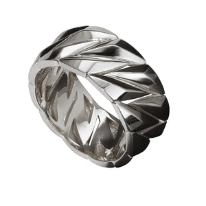 Sterling Silver Cuban Facet Ring by Bleu Vessel (10MM)